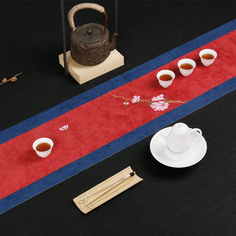 防水鹿纤绒干泡茶席双面桌旗布垫茶艺表演台布中式手绘布艺茶,居家布艺,茶席,淘宝优惠券,粉丝福利购,淘宝优惠卷