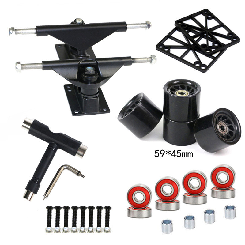 全套双翘滑板轮子批发套餐滑板支架滑板桥pu轮组合