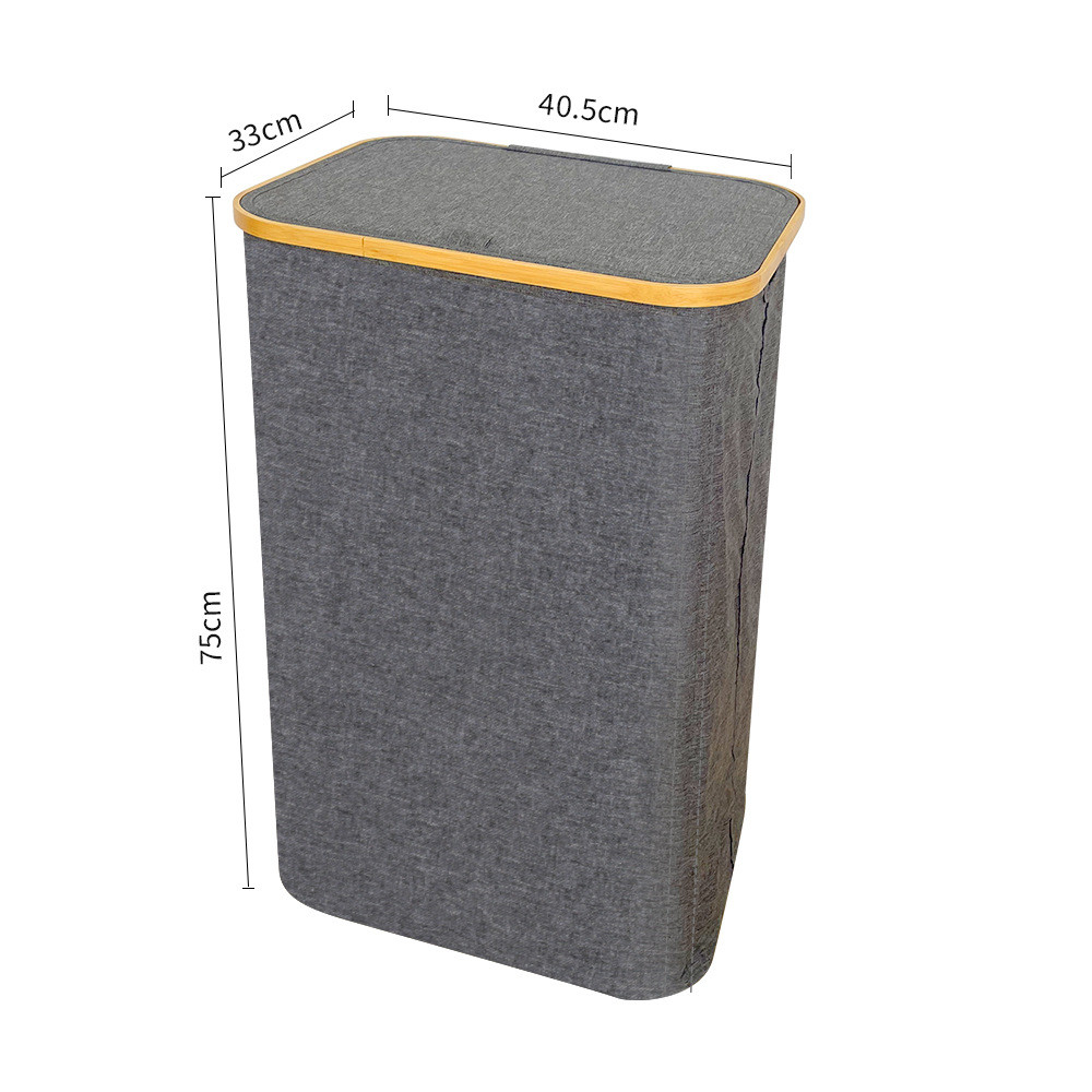 楠竹竹制袋杂物收纳筐无内脏衣篮100l大容量日式脏衣篓可折叠