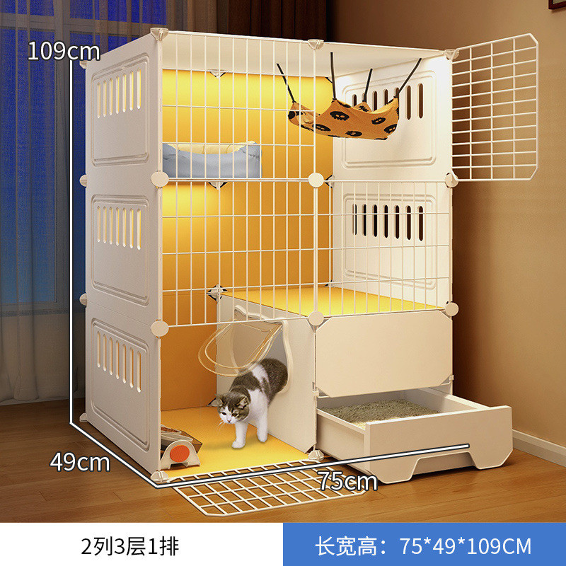 猫别墅家用带猫砂盆一体厕所超大自由空间猫咪窝室内不占地猫笼子