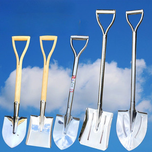 不锈钢锹铲子种花铲铁锹铁锨食堂炒菜园林农具用挖树松土户淳枫