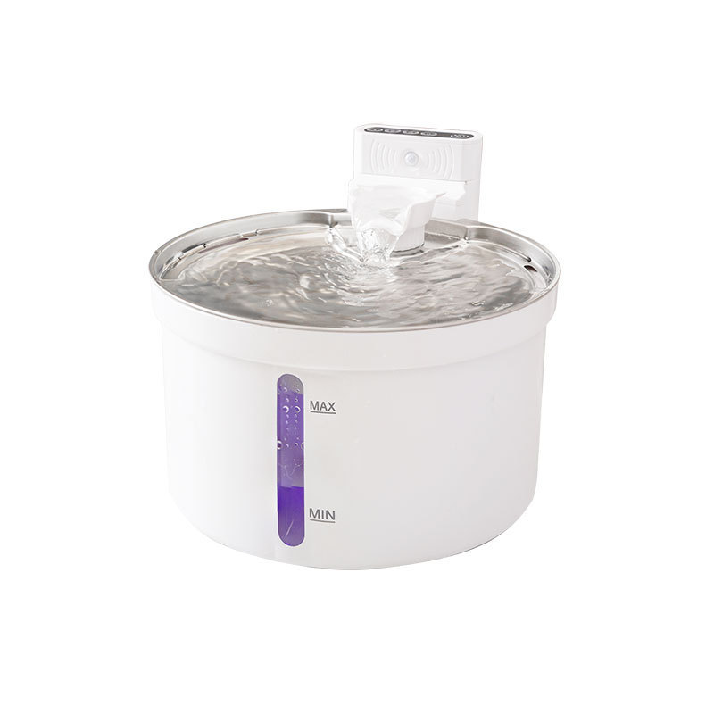 宠物智能饮水机不锈钢自动循环不插电猫狗感应无线自动饮水机