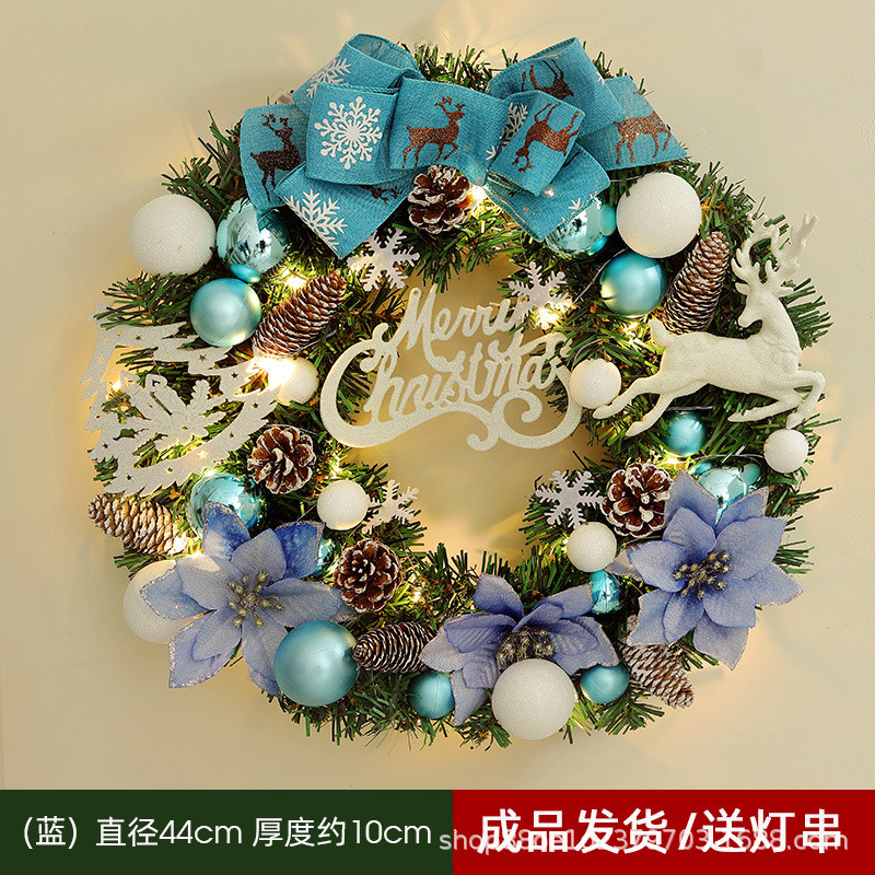 圣诞节装饰品花环吊饰挂花圈场景布置藤条圣诞树圈挂饰挂件门饰门