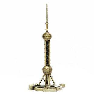 创意金属工艺品东方明珠塔摆件地标家居玄关电视柜办公桌装饰