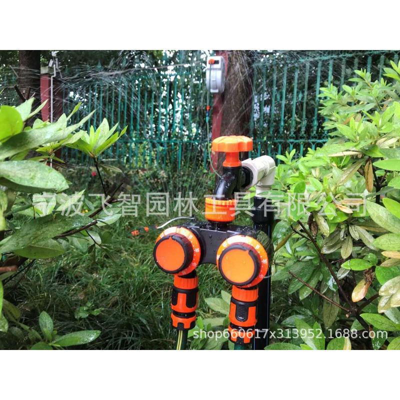 热销浇水洒水器定时器倒计时双出口机械浇灌草坪自动浇花园林控制
