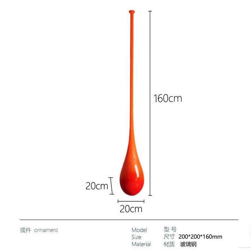 酒店玻璃钢电镀吊顶水滴雕塑售楼处轻奢大堂吊饰饰品摆件装饰