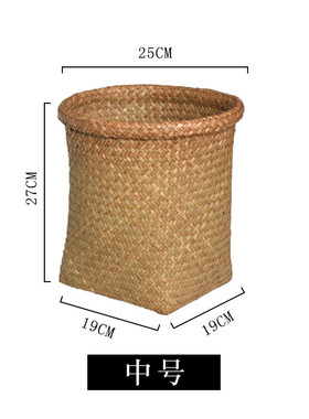 s83v篮草编收纳篮收纳桶插花批发竹编画轴篮藤编洗衣篮字画书法收