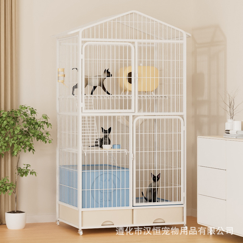 猫室内二三层猫别墅大空间猫屋猫笼子带猫厕一体猫笼家用柜猫房子