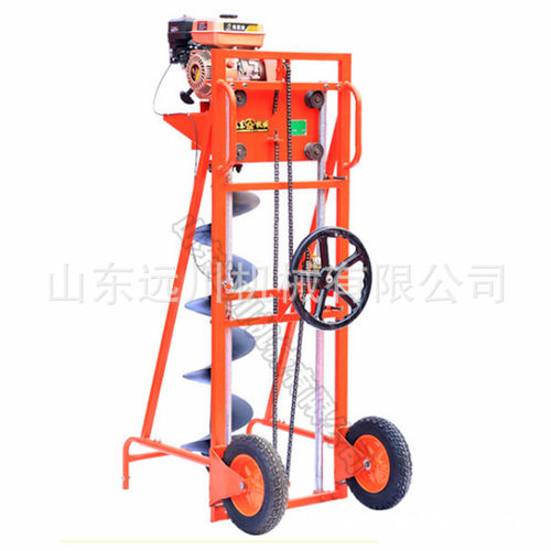 热销果树绿化数种植钻坑机支架式地面钻孔机悬挂式大棚钻地打桩