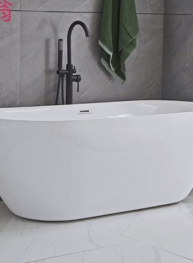 Dqu成人家用一体成型亚克力卫生间小户型老人可移动酒店高挡浴盆