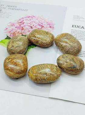 厂家批发天然羽毛石把玩健身石手把件家居办公摆件水晶工艺品