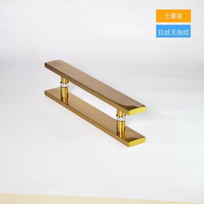 86m08公分宽方管无框黑玻璃门拉手不锈钢地弹门玻璃门把手玻璃门