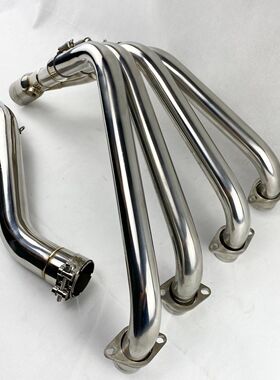 热销cbr650不锈钢前段中段排气管消声器弯管中段前exhaustpipe