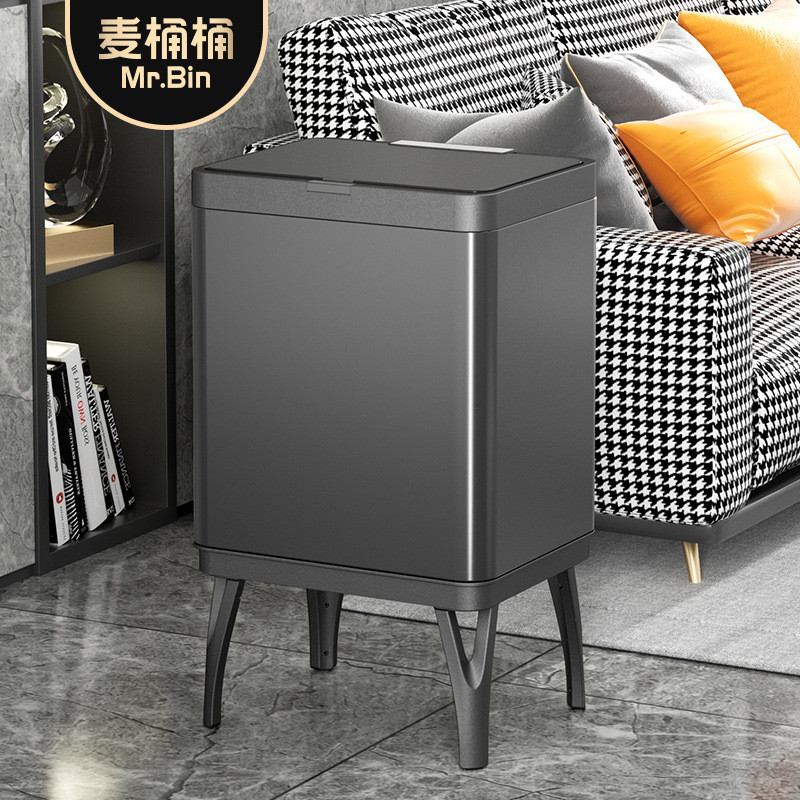 热销xf4o垃圾分类垃圾桶家用按压高脚干湿分离厨房客厅大容量二合