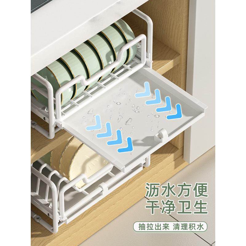 碗碟收纳架厨房免安装碗架抽拉式碗篮盘子收纳置物架抽屉橱柜,基础建材,脚轮/万向轮,淘宝优惠券,粉丝福利购,淘宝优惠卷