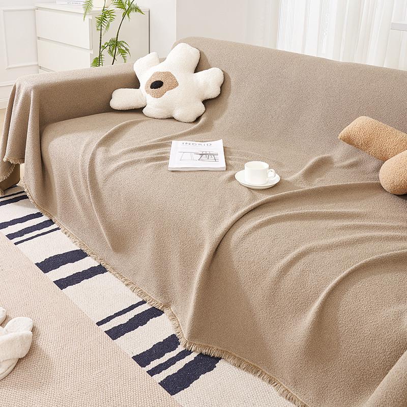 新款简约沙发巾四季通用防巾雪尼尔沙发套罩全包万能盖猫抓盖布沙