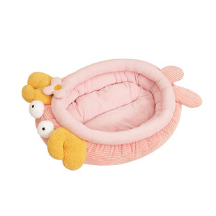 猫窝冬季 可拆洗幼猫宠物用品批发 保暖狗窝大眼半封闭宠物窝龙虾式