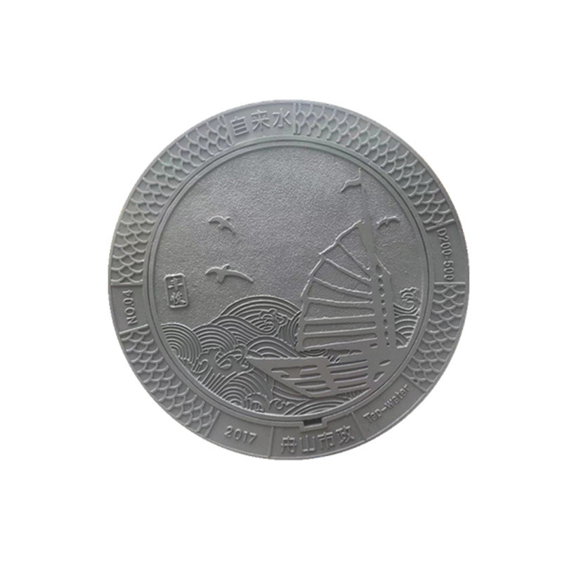 工厂直供定制球墨铸铁防沉降井盖多规格重型卡簧五防圆形井盖