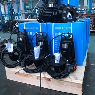 水泵 蓝深潜水排污泵WQ15 1.5KW口径50南京污水泵自耦 移动式