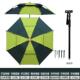 2024新款 万向三节大钓伞双转向三折黑胶防晒遮阳伞 钓鱼伞折叠短款