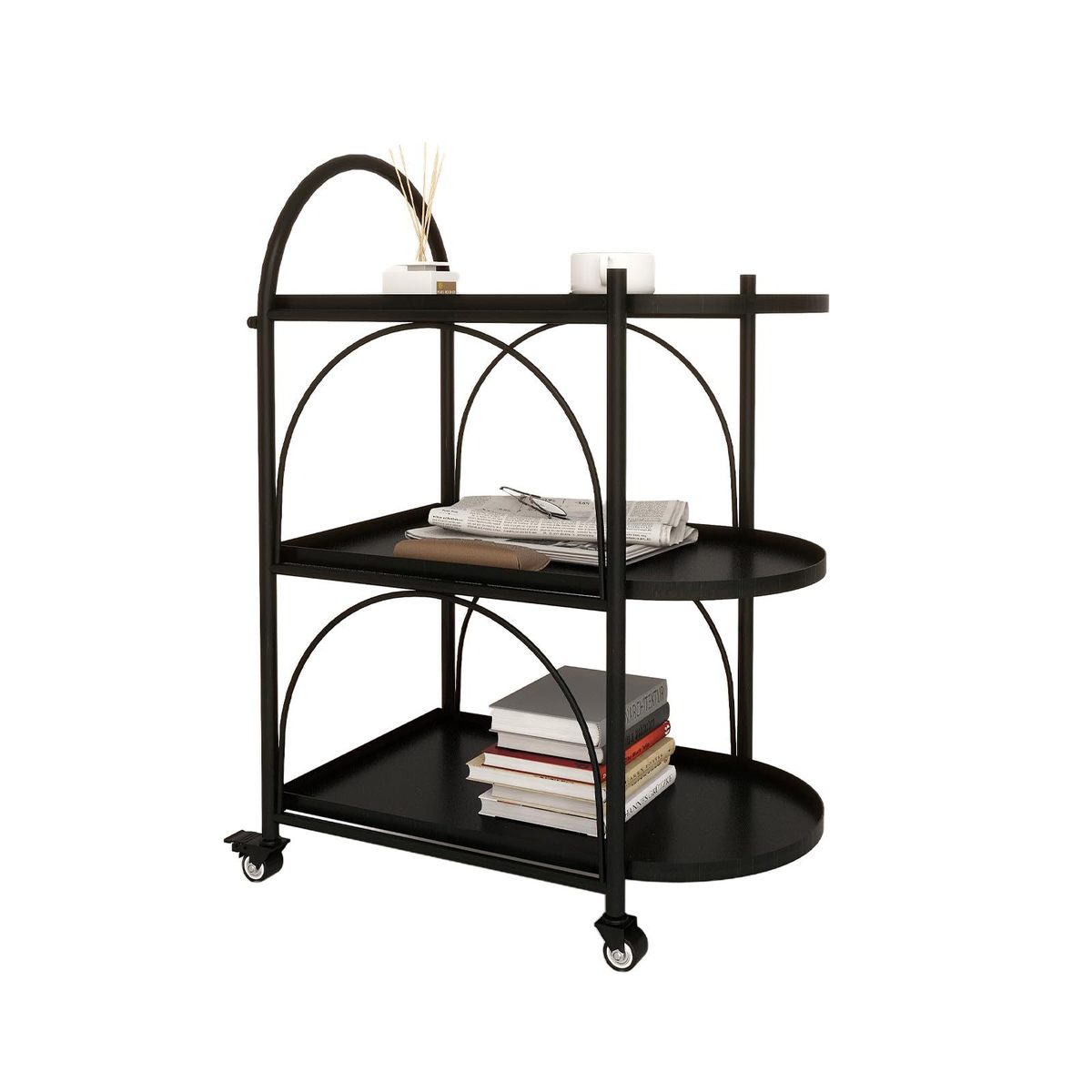 金属铁艺推车厨房客厅带轮子推车北欧沙发边几卧室可移动收纳架