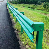 乡间城市道路波形锌钢护栏板立柱高速公路栏杆公路防撞波形护栏