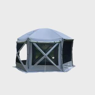 大六角虫凉亭露营六角帐篷防水防风防晒防蚊蒙古包自驾户外凉棚