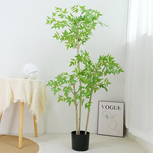 甄选仿真南天竹家居绿植仿生装饰花艺摆件物假植仿真植物假盆栽
