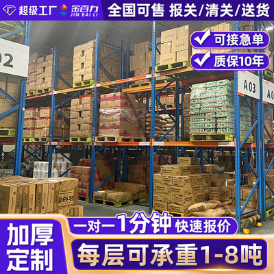 仓库加厚横梁重力型架快递展示架五金多层储物架工厂重型货架仓储