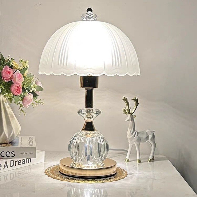 热销新款高端2023tpa水晶感轻奢主卧婚台灯卧室欧式床头床头灯