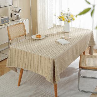 现代简约长方形桌布棉麻高级感茶几防滑家用台布布艺桌垫网红批发