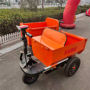 电动小推车建筑工程翻斗车三开门手推式