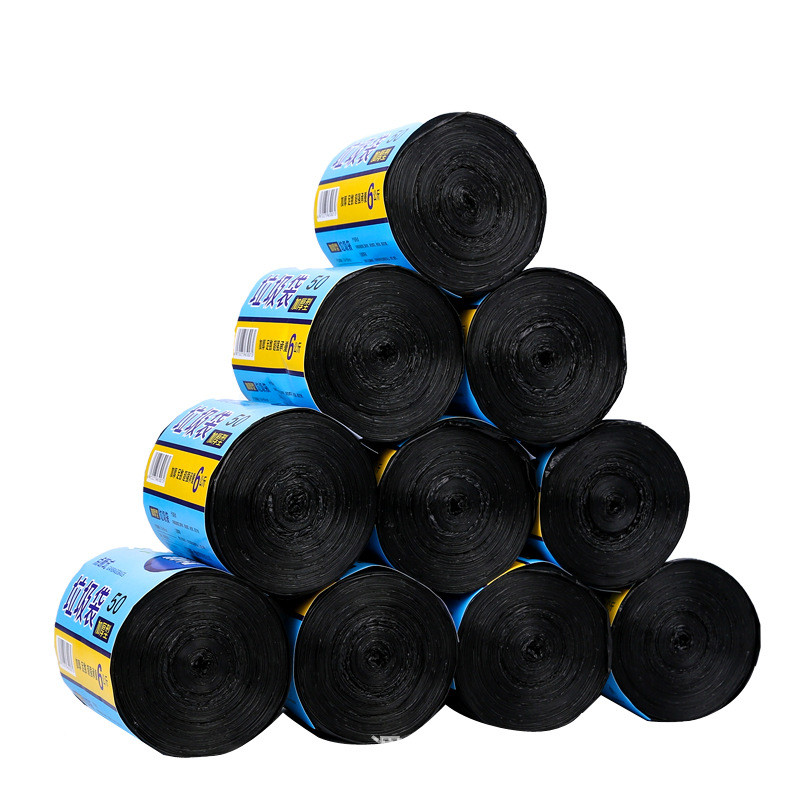 家用平底口垃圾袋一次性点断式平垃圾袋家用清洁袋加厚塑料袋