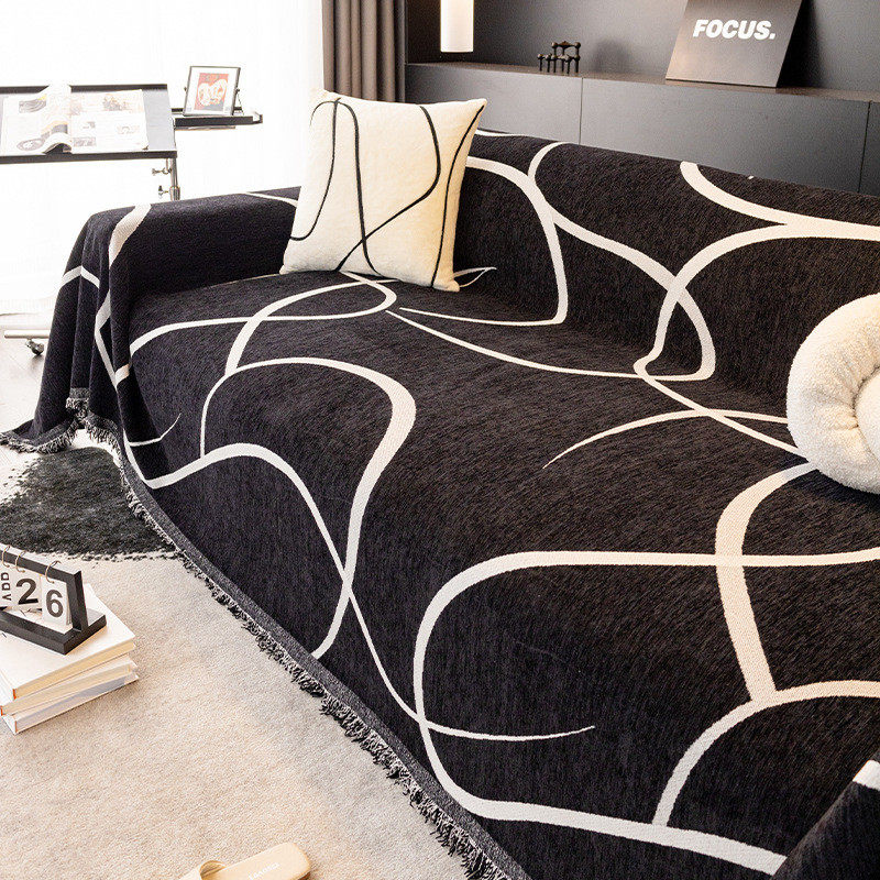 北欧ins防全盖雪尼尔沙发巾简约沙发盖布猫抓四季通用沙发套罩,居家布艺,沙发垫,淘宝优惠券,粉丝福利购,淘宝优惠卷