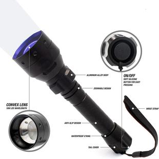 热销10w旋转变焦手电筒露营绿光白光红光火炬灯850nm红外手电筒