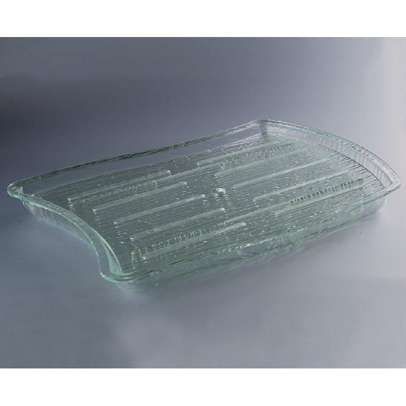 长腰形寿司刺身盘亚克力仿玻璃鱼生餐具有机玻璃寿司盘日韩料理盘