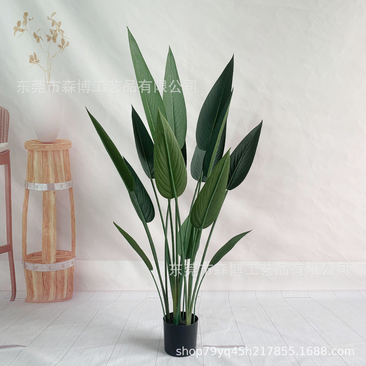 ins风装饰假美人蕉北欧仿真植物落地创意摆件大型绿植客厅盆栽