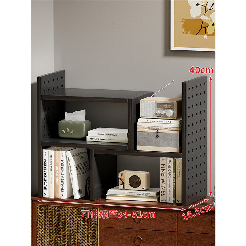 办公桌置物架桌面书架工位可伸缩多层台面家用书桌收纳柜储物书柜