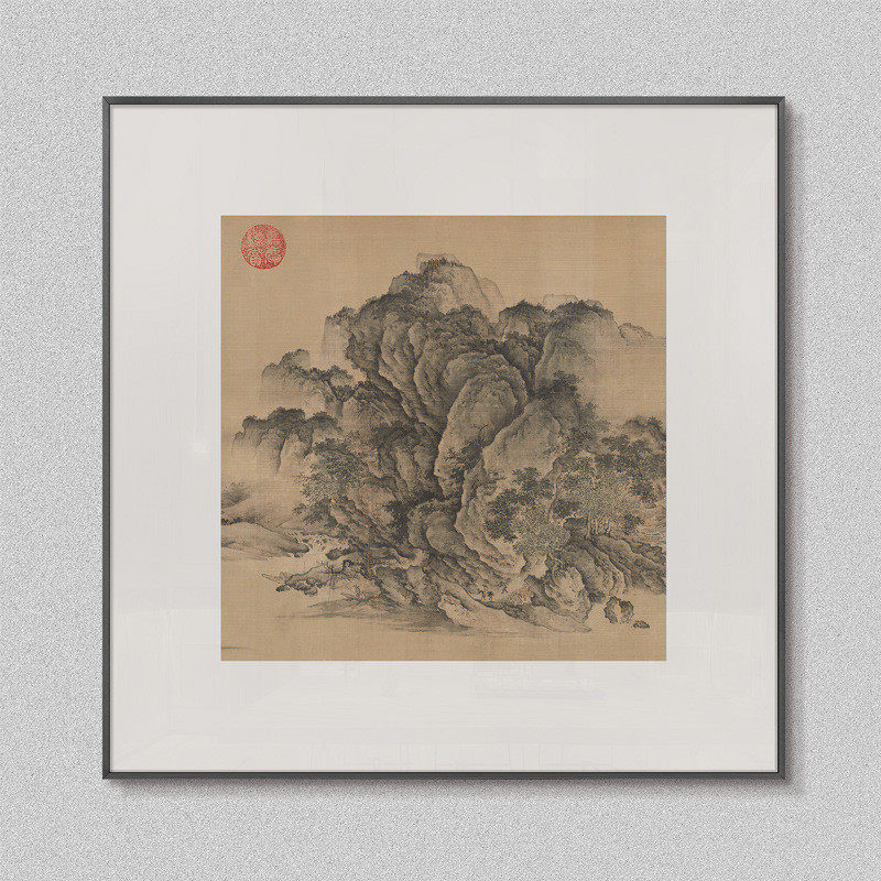 餐厅风景装饰画新中式入户玄关走廊客厅国画过道酒店背景墙挂画,家居饰品,现代装饰画,淘宝优惠券,粉丝福利购,淘宝优惠卷