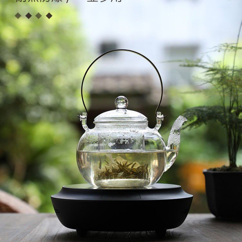 大岸堂星空耐热玻璃提梁壶透明电陶炉蒸煮茶壶家用泡茶烧水壶单壶