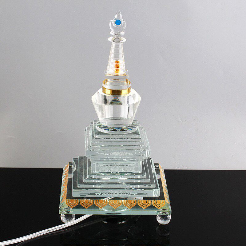 厂家供应水晶舍利宝箧印菩提塔装藏舍利子摆件用品家居装饰工艺品