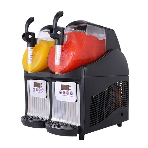 雪融机商用自动搅拌不锈钢果汁冰沙机奶茶冷饮店双缸沙冰机雪泥机