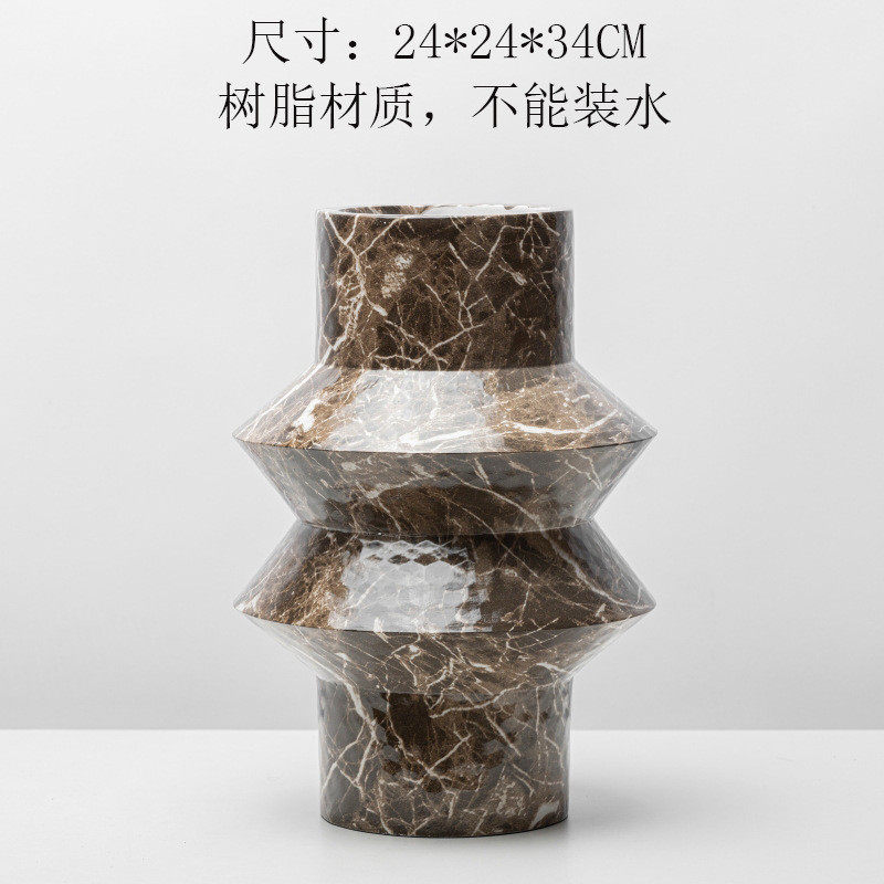 简约现代创意几何折纸菱形花瓶花器软装面客厅茶几餐桌样板房饰品