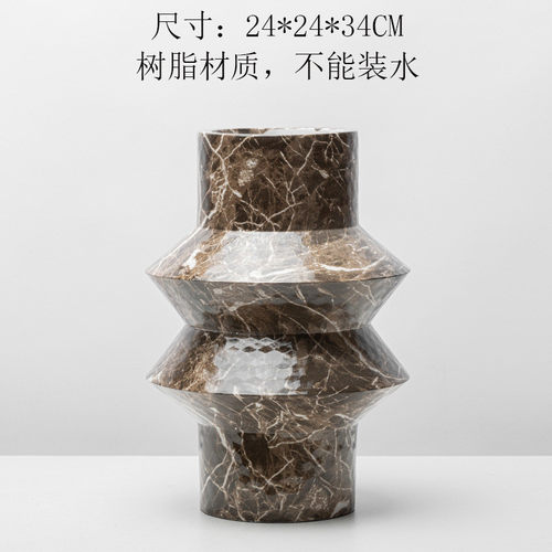 简约现代创意几何折纸菱形花瓶花器软装面客厅茶几餐桌样板房饰品