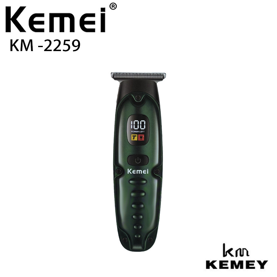 热销kemei美科理发器km-2259数显调节修鬓角剃须长续航静音理发推