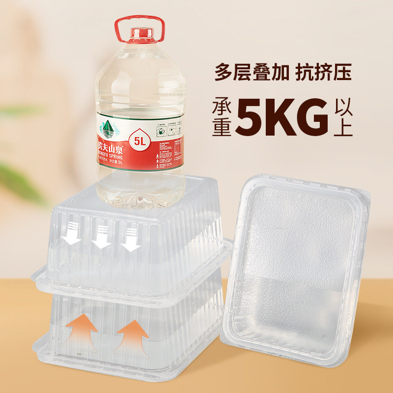 热销一次性方形明大加厚打包盒500ml透餐盒方盒包装盒