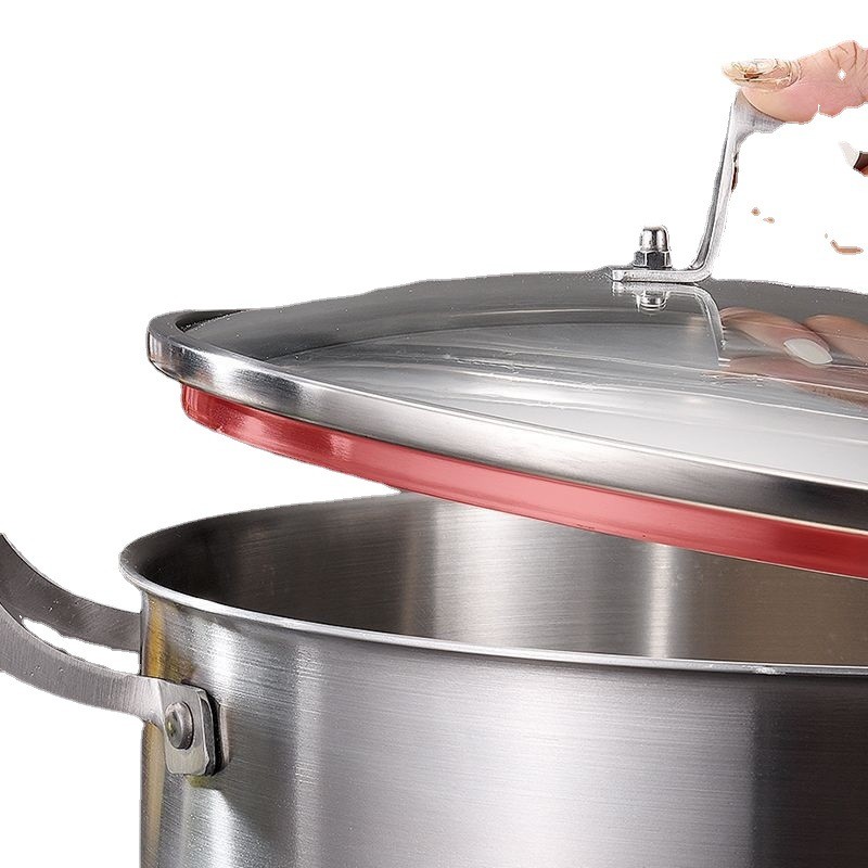 定制加工三层礼品批发汤锅家用加厚不粘锅火锅304不锈钢清汤锅钢
