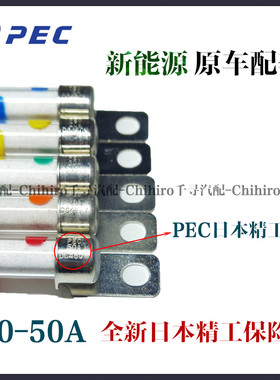 热销PEC新能源电动汽车保险丝管高压保险管450V熔断器30A40A50A保