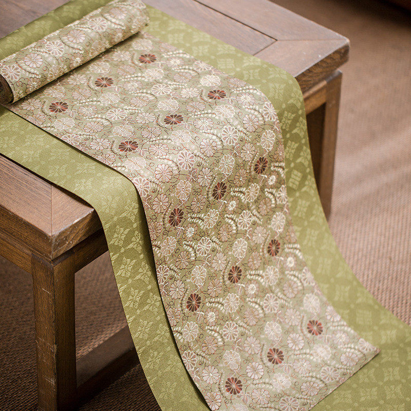 知舍茶席云松茶席织造手工布艺桌旗中国传统色传统纹样双面印花,居家布艺,桌旗,淘宝优惠券,粉丝福利购,淘宝优惠卷