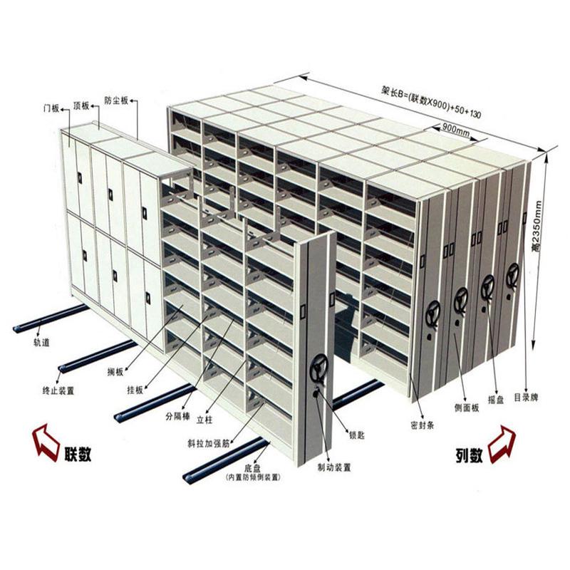 档案架密集柜带轨道移动档案室密集架档案室收纳密集架移动档案柜